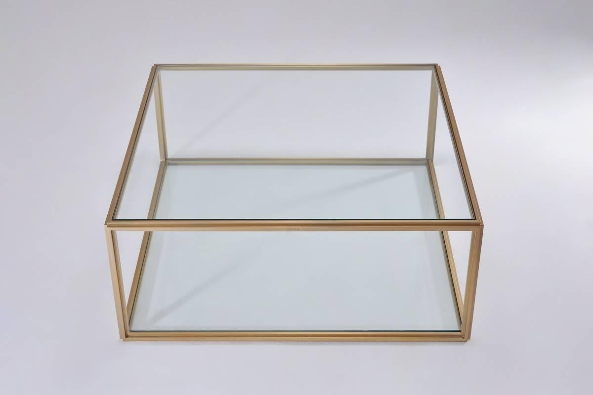 Modular Low Table Collection, Brass and Glass by P. Tendercool  1