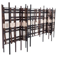 Modular Metal & Textile Room Divider for Salon of Art + Design by Costantini