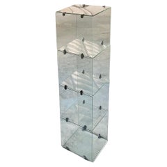 Modular Minimalist Glass + Chrome Display Vitrine
