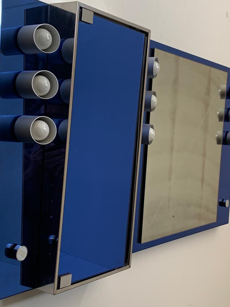 Fine XX secolo Specchio e mobiletto modulare di Veca, anni '70, set di 3 in vendita
