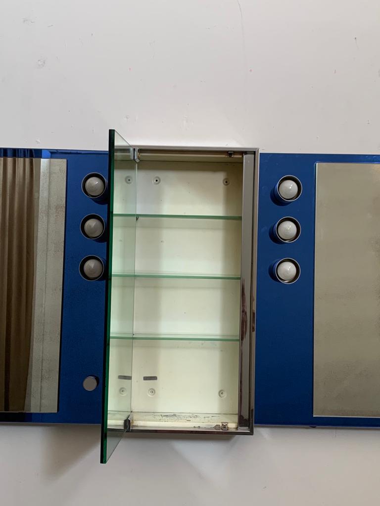 Specchio e mobiletto modulare di Veca, anni '70, set di 3 in vendita 1