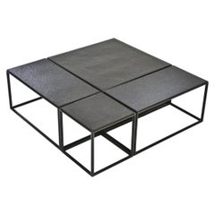 Modular "Mondrian" Brass and Bronze Low Table, by P. Tendercool