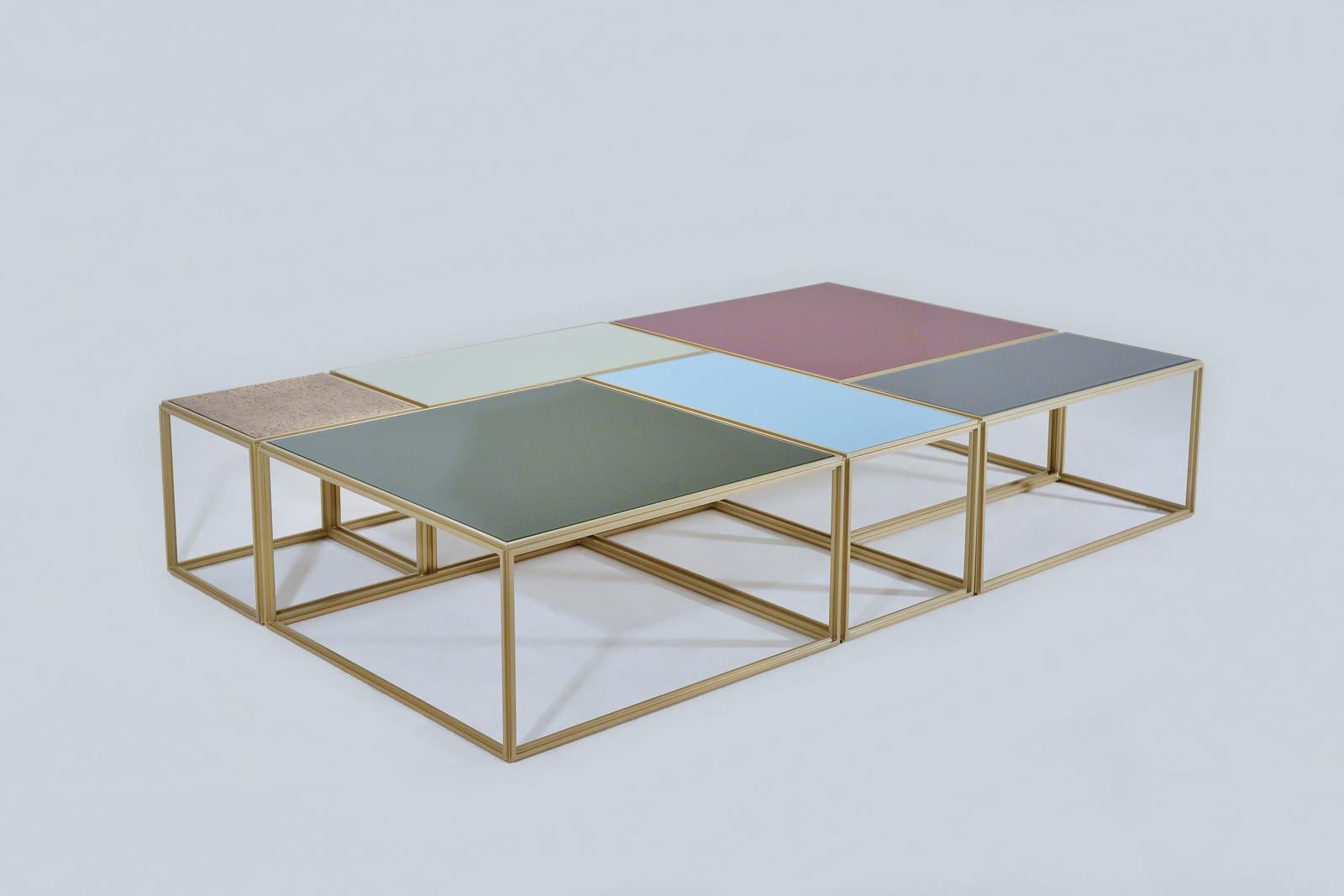 modular brass desk