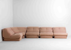 Modular Nuvolone Sofa in Pink Upholstery by Rino Maturi, 1970s, 5 modules