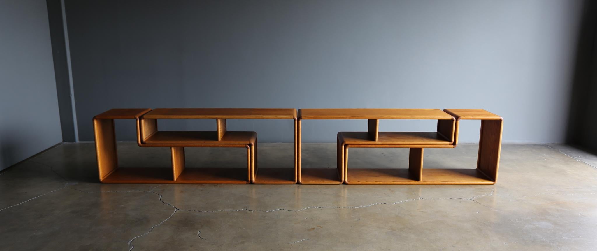 Modular Oak Bookcase, circa 1975 6