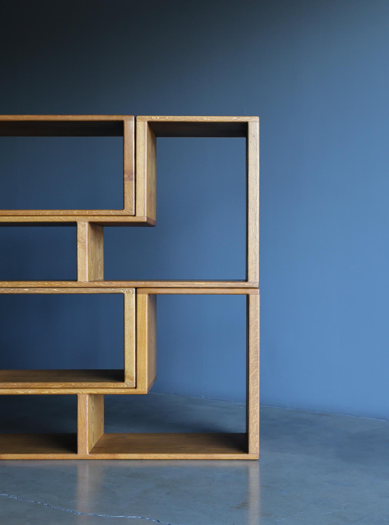 Modular Oak Bookcase, circa 1975 7