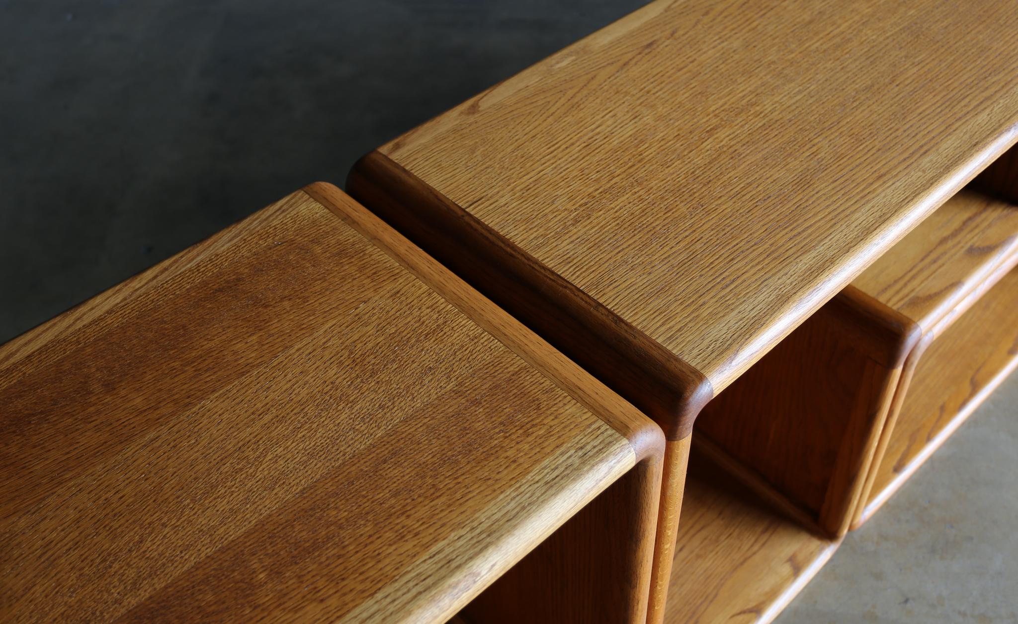 Modular Oak Bookcase, circa 1975 7
