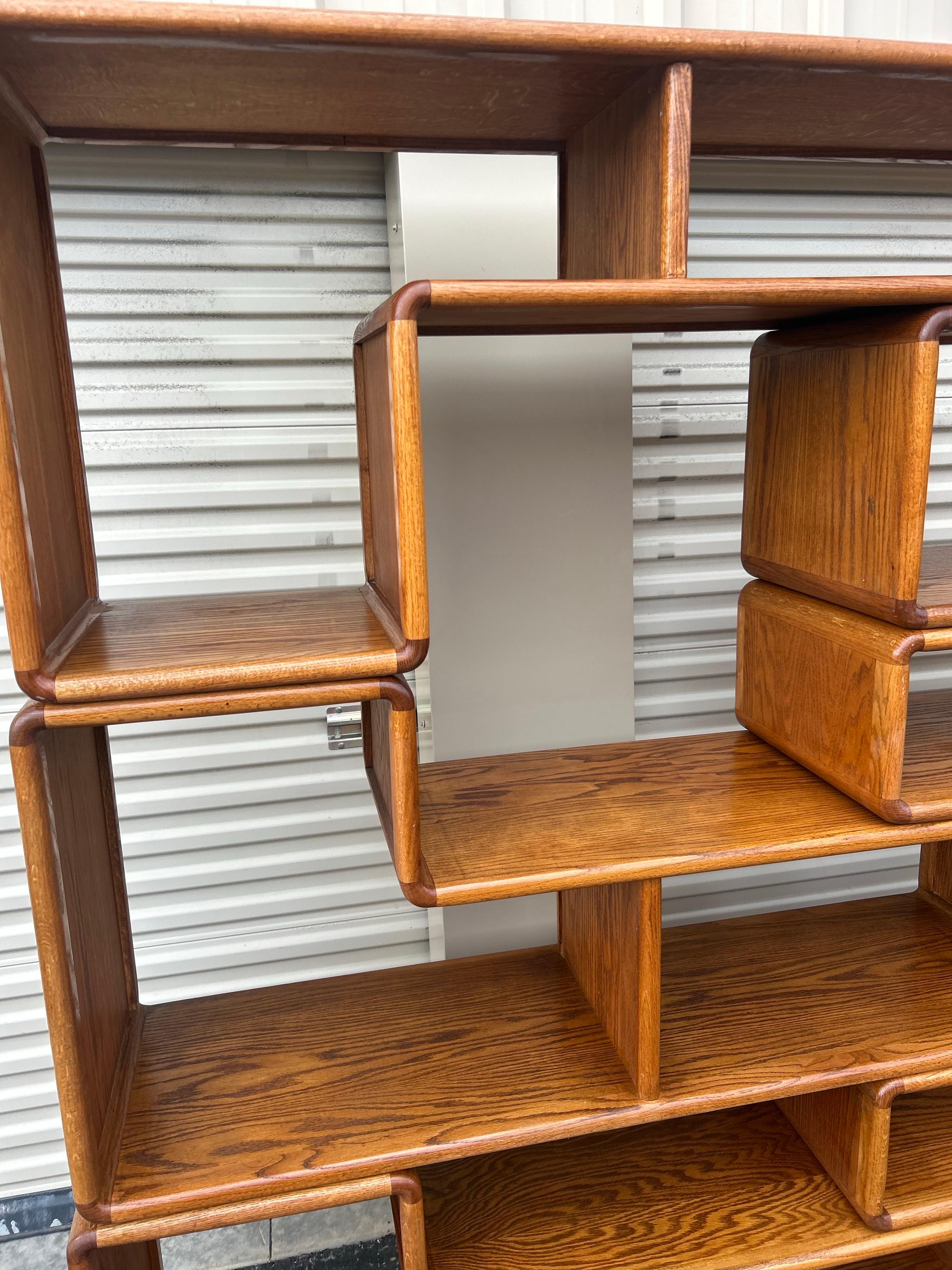 Modular Oak Bookcases, circa 1970s 1