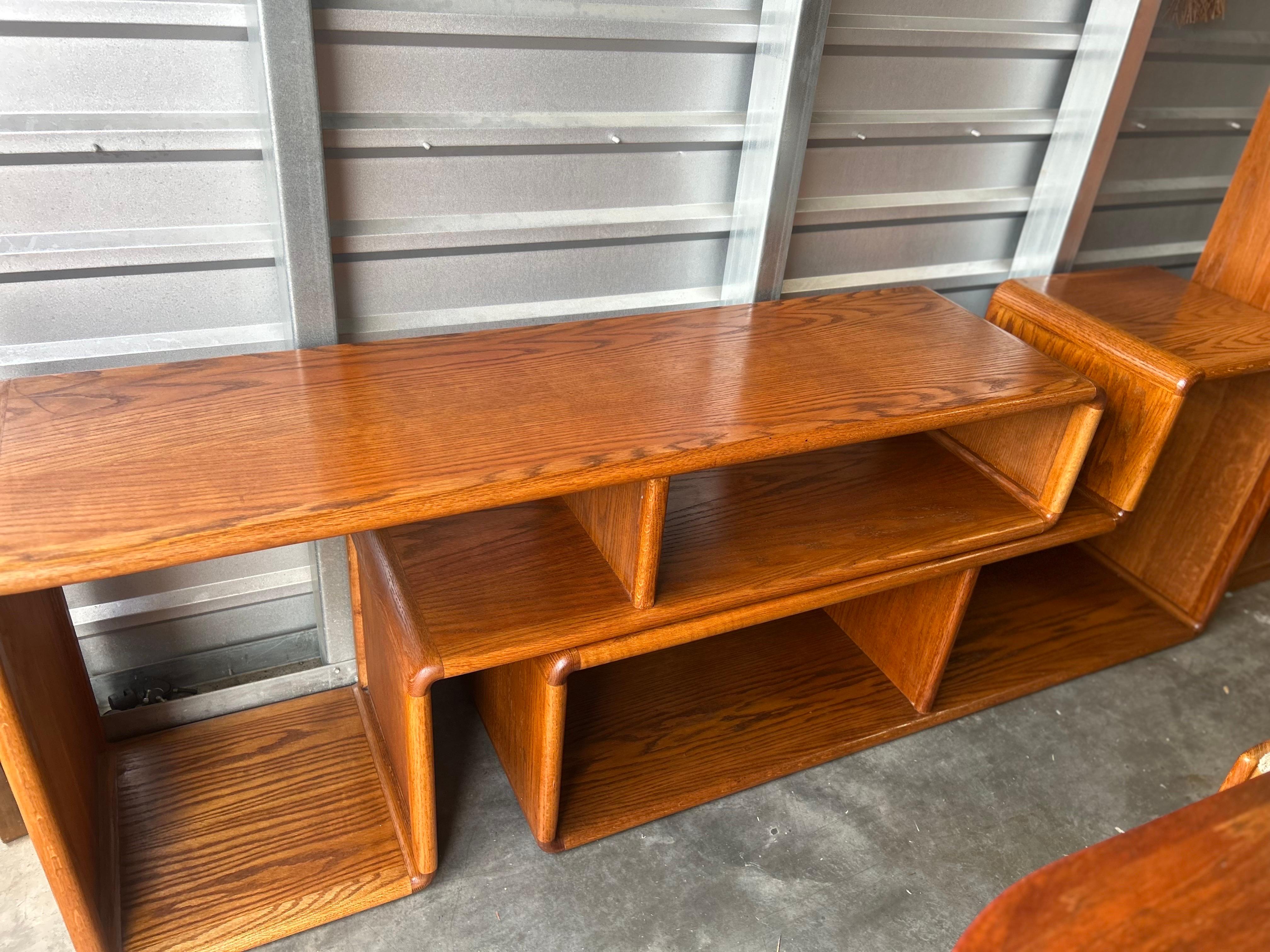 Modular Oak Bookcases, circa 1970s 3