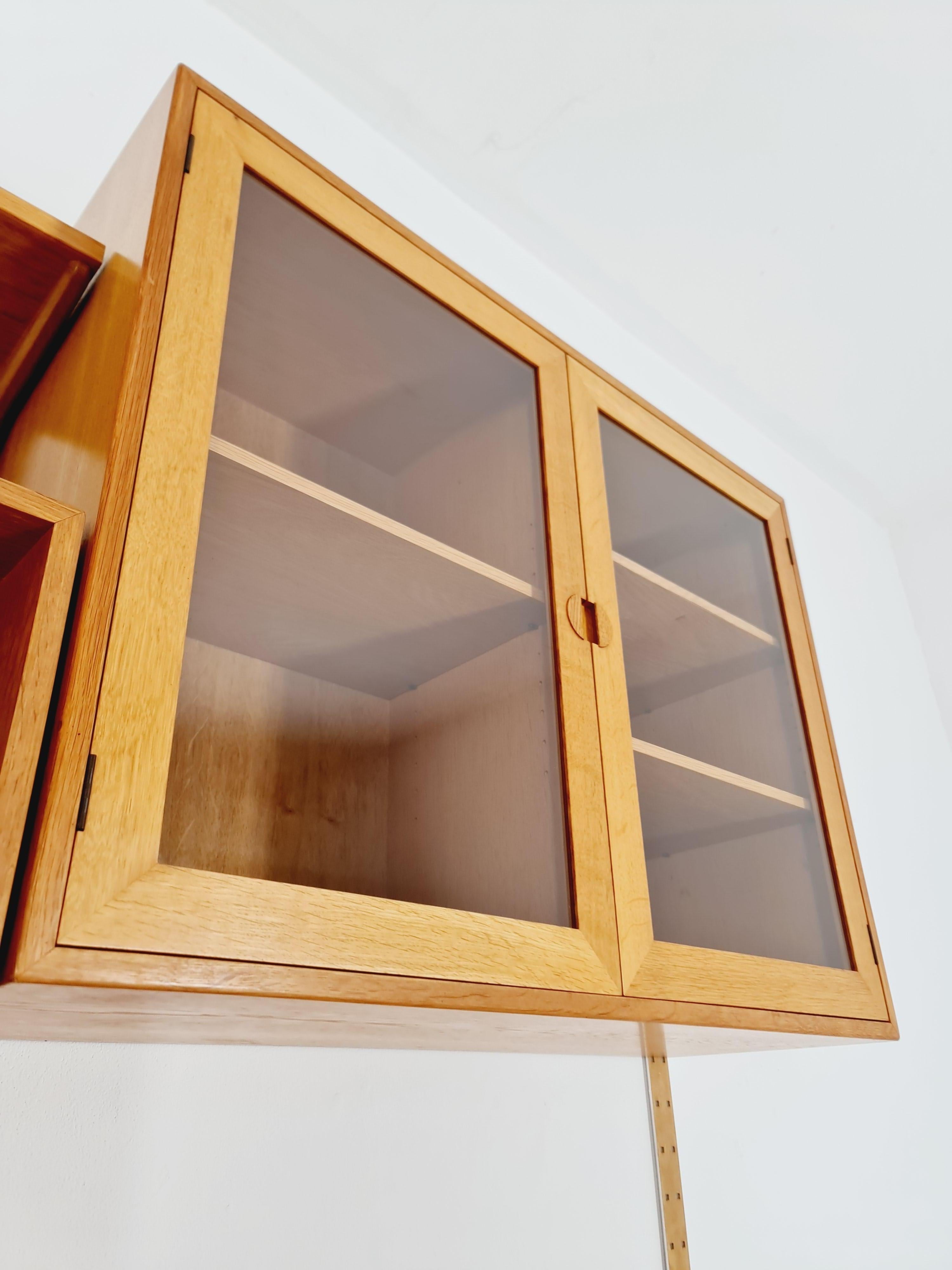 Sistema di scaffali modulari in Oak di Hansen & Guldborg Mobler, Danimarca, anni '60 in vendita 7