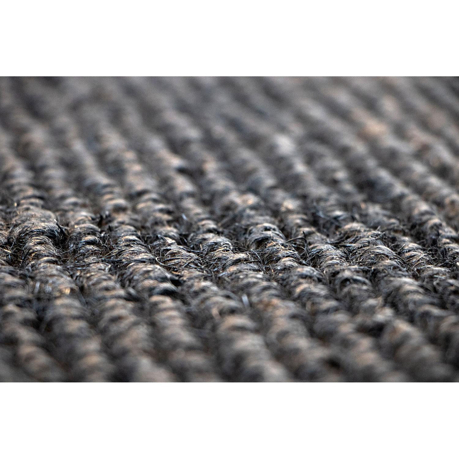 Hand-Woven 21st Cent Outdoor-Indoor Natural Black Coconut Rug by Deanna Comellini 195x285cm For Sale