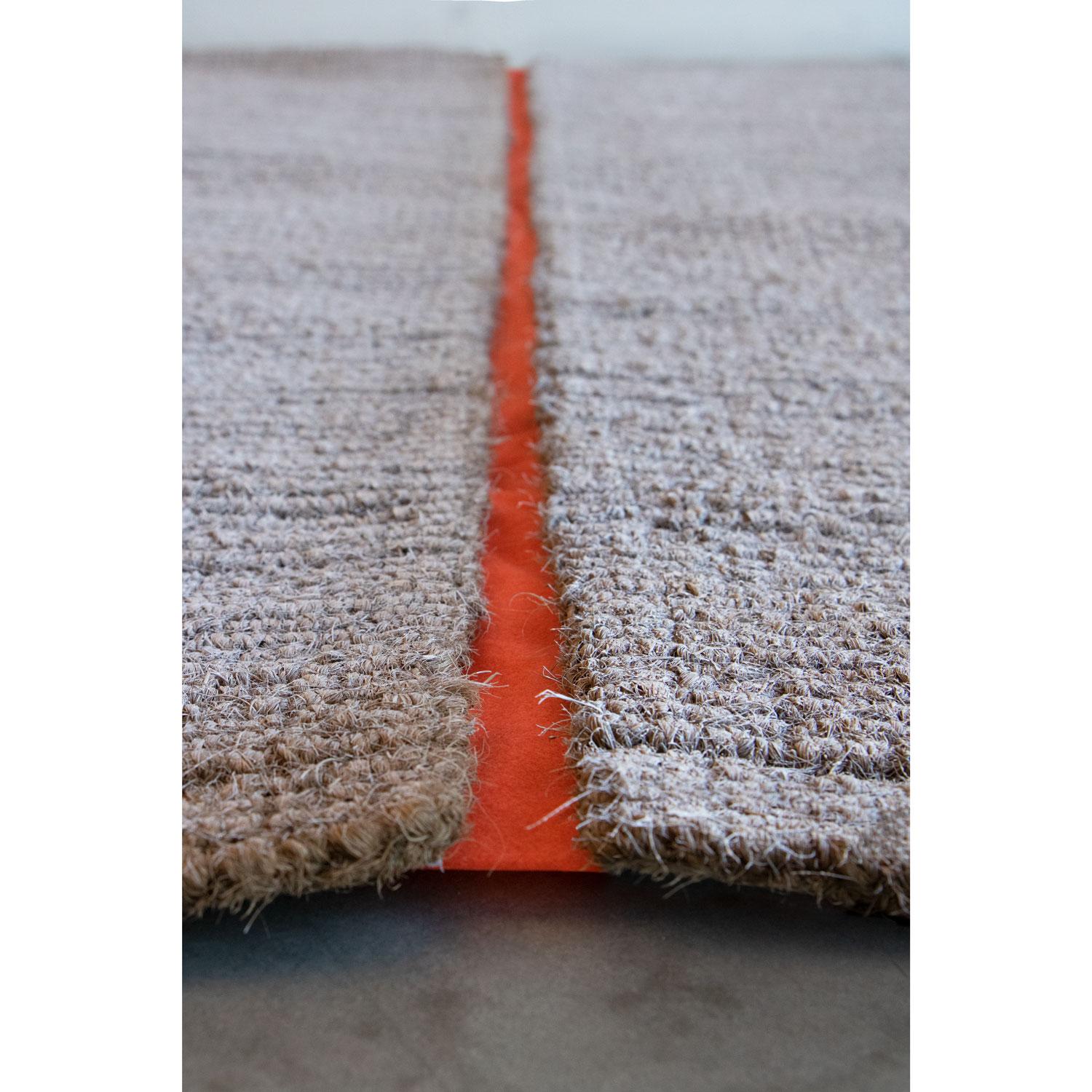 Modern Modular Outdoor Indoor Natural White Coconut Rug by Deanna Comellini 195x285 cm For Sale