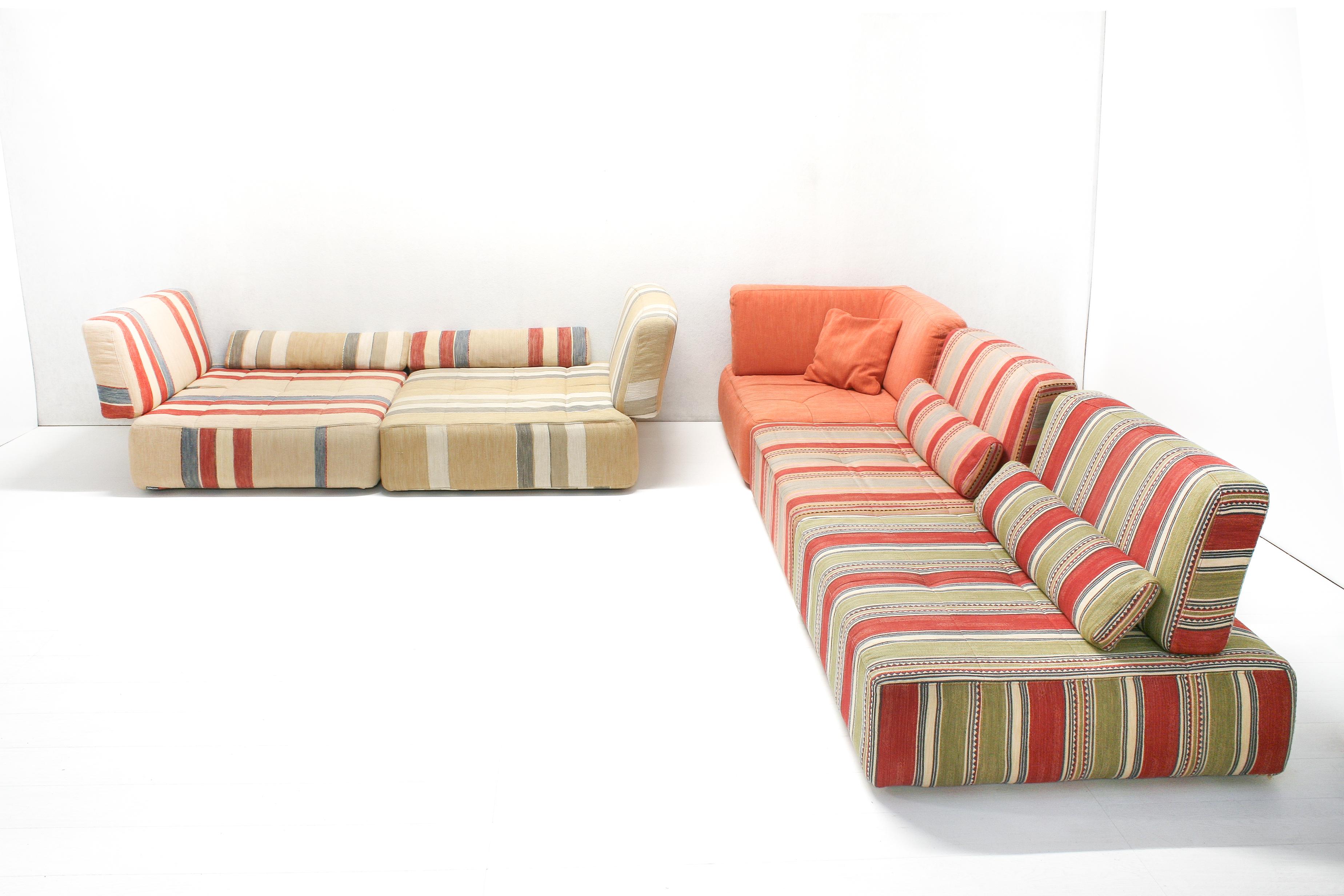 Modular Parcours Voyage Immobile Fabric Sofa by Sacha Lakic for Roche Bobois In Good Condition In Izegem, VWV