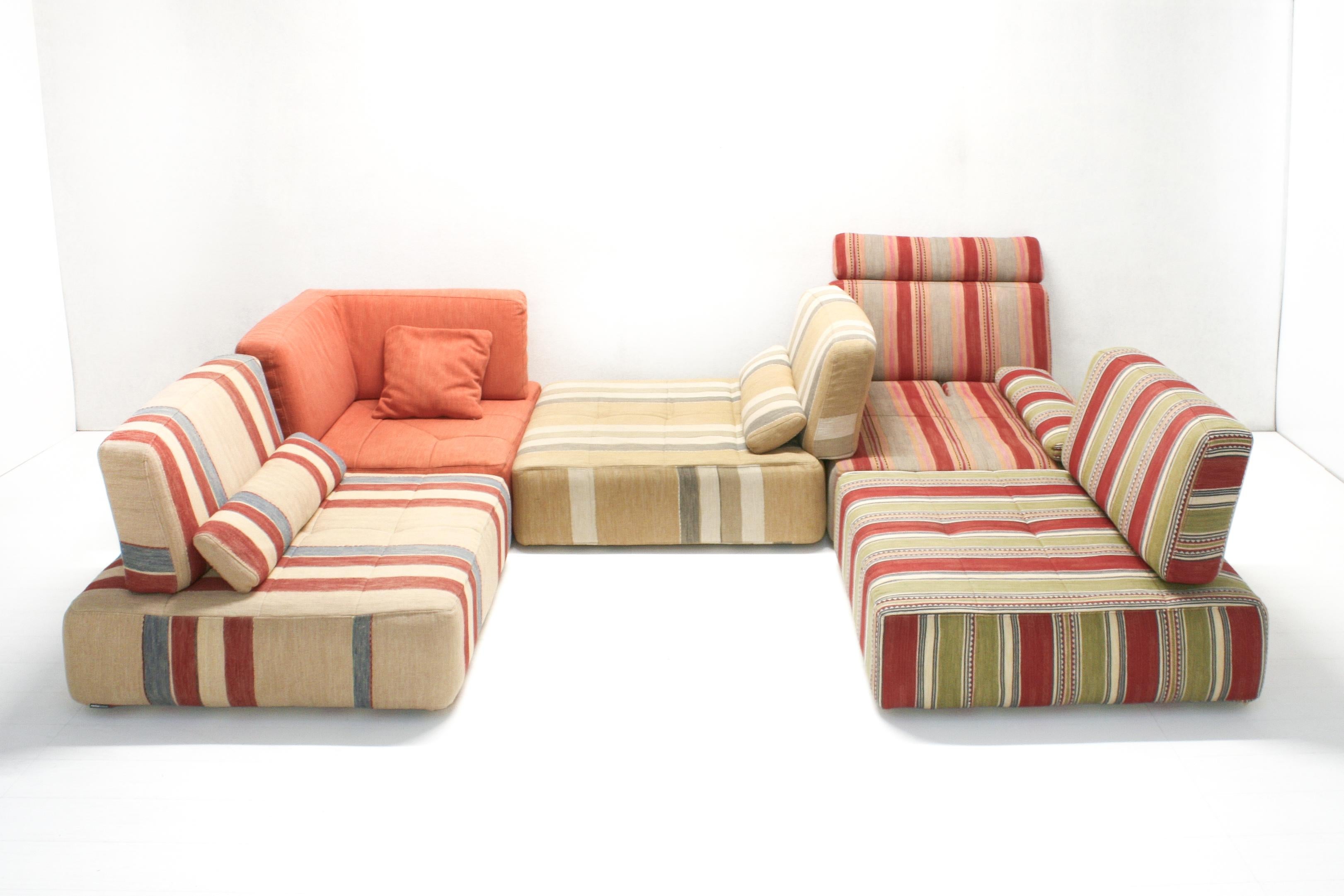 Contemporary Modular Parcours Voyage Immobile Fabric Sofa by Sacha Lakic for Roche Bobois