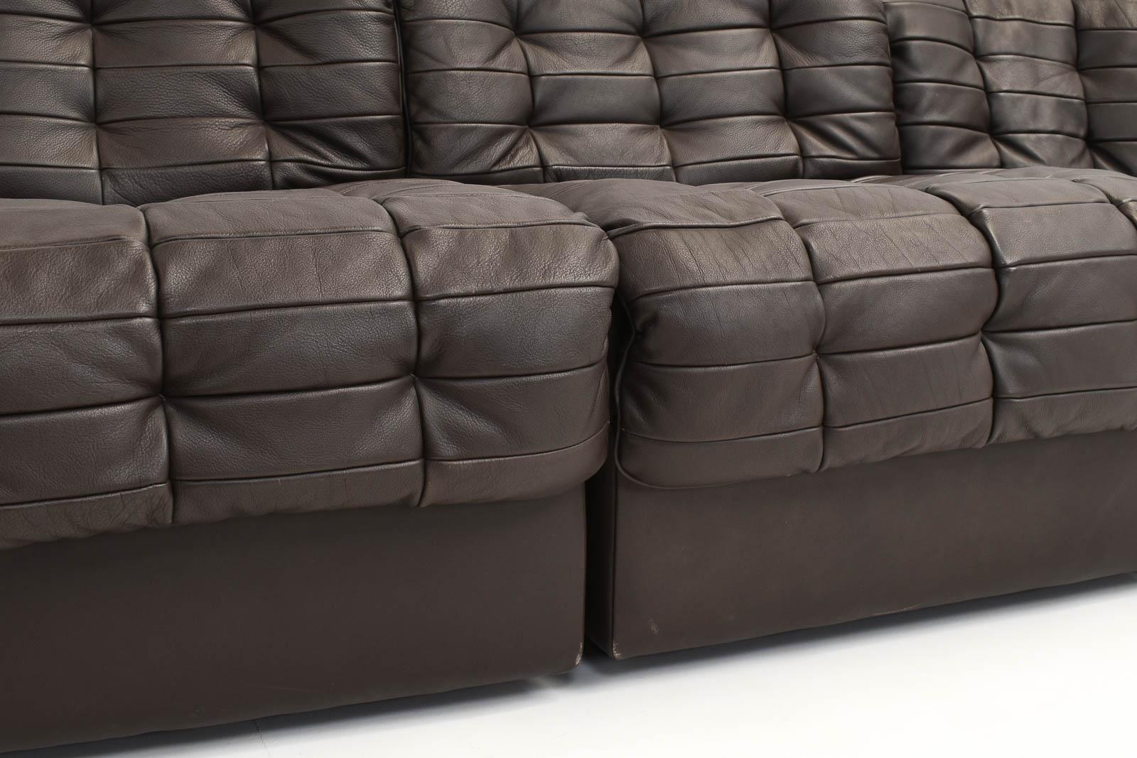 Modular Patchwork Leather Sofa by De Sede, Model 'DS11' 2