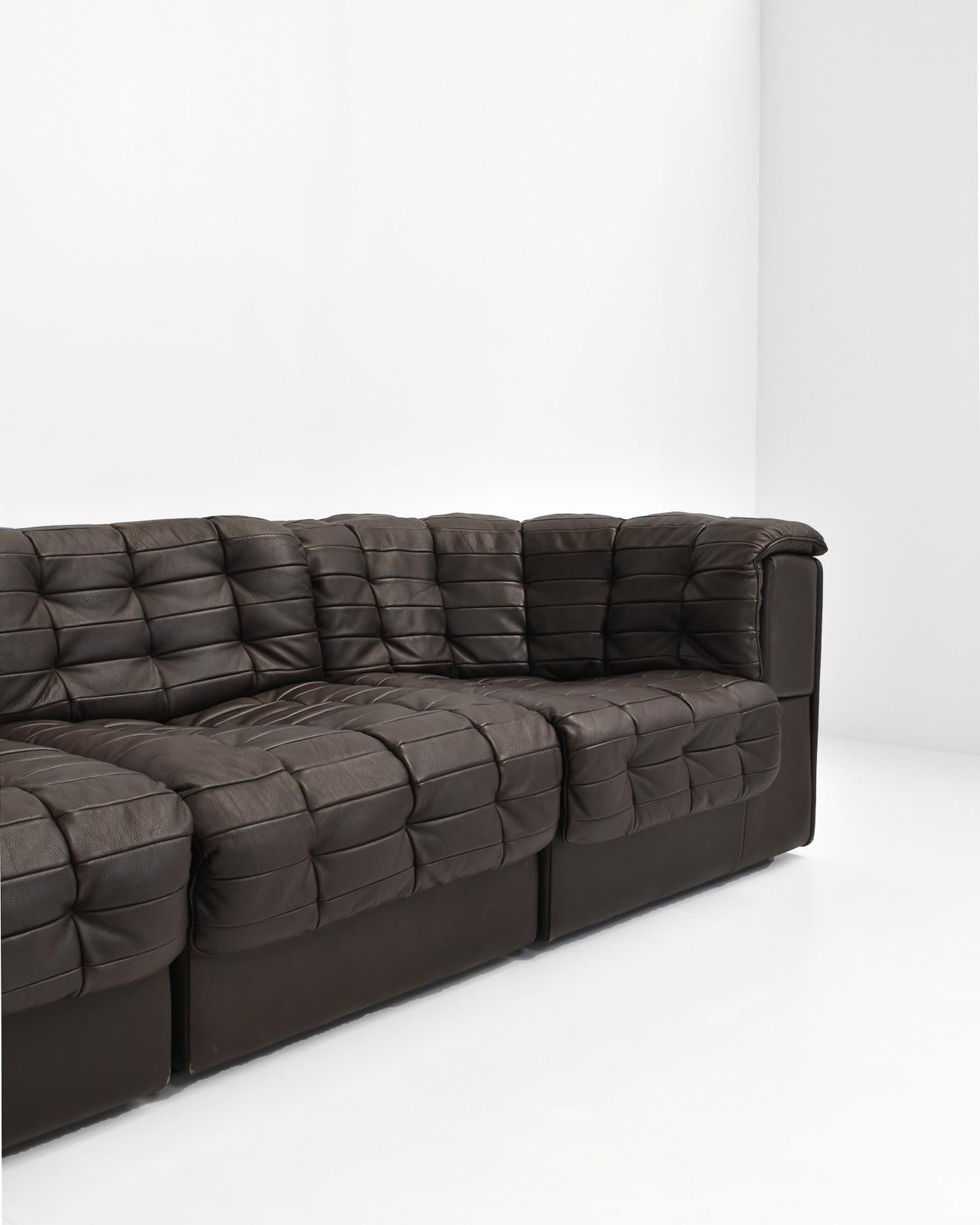 Modular Patchwork Leather Sofa by De Sede, Model 'DS11' 4