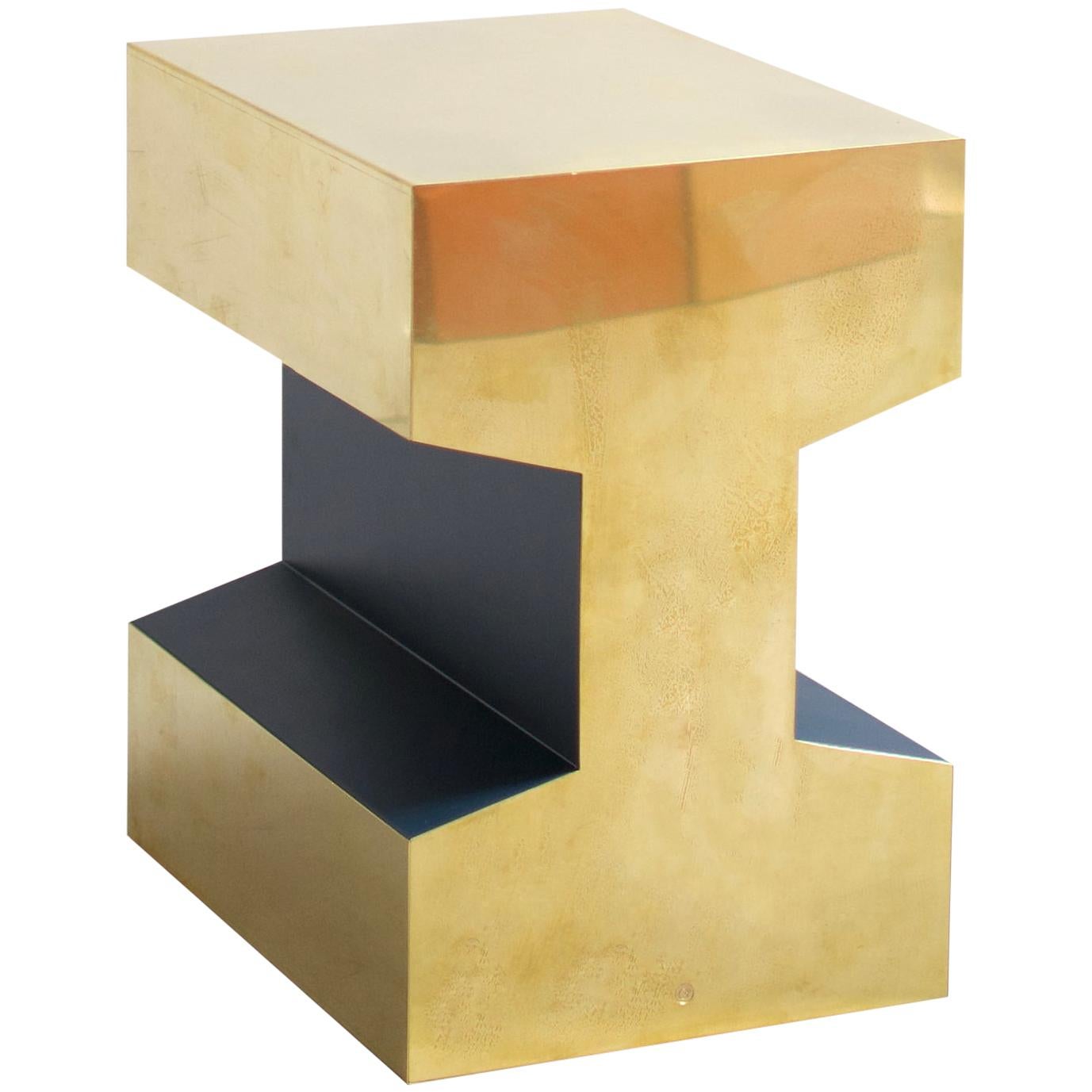 Modular Piece, RAILS 450, Lacquer Deep Blue, Brass 'Customizable'