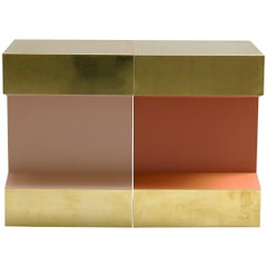Modular Piece, RAILS 550, Lacquer Rosa+Terra, Brass 'Customizable'