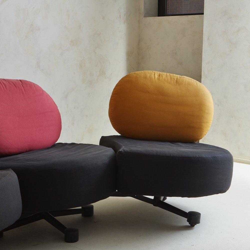 Modular Postmodern Conversation Sofa, Italy 1980s For Sale 5