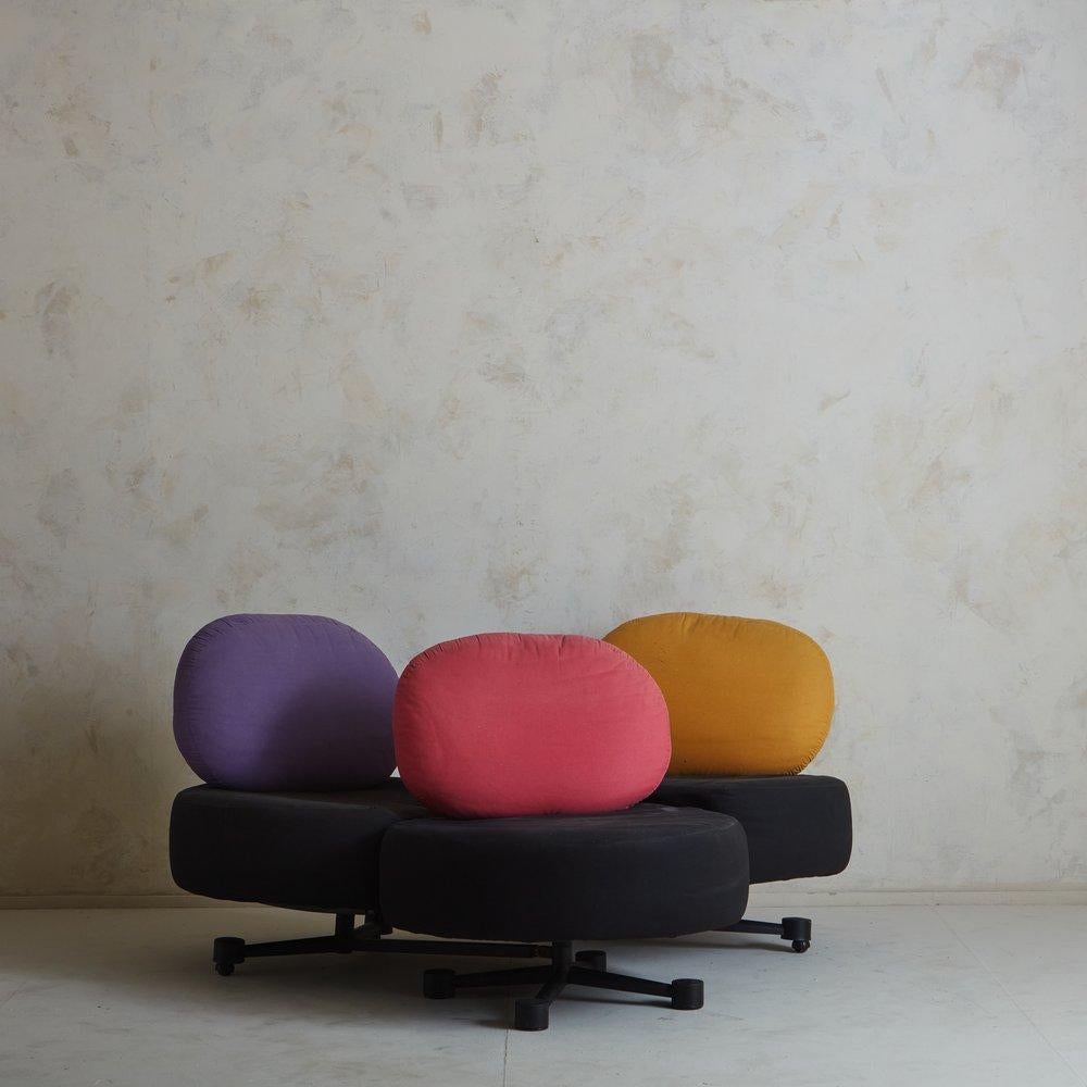 Italian Modular Postmodern Conversation Sofa, Italy 1980s For Sale