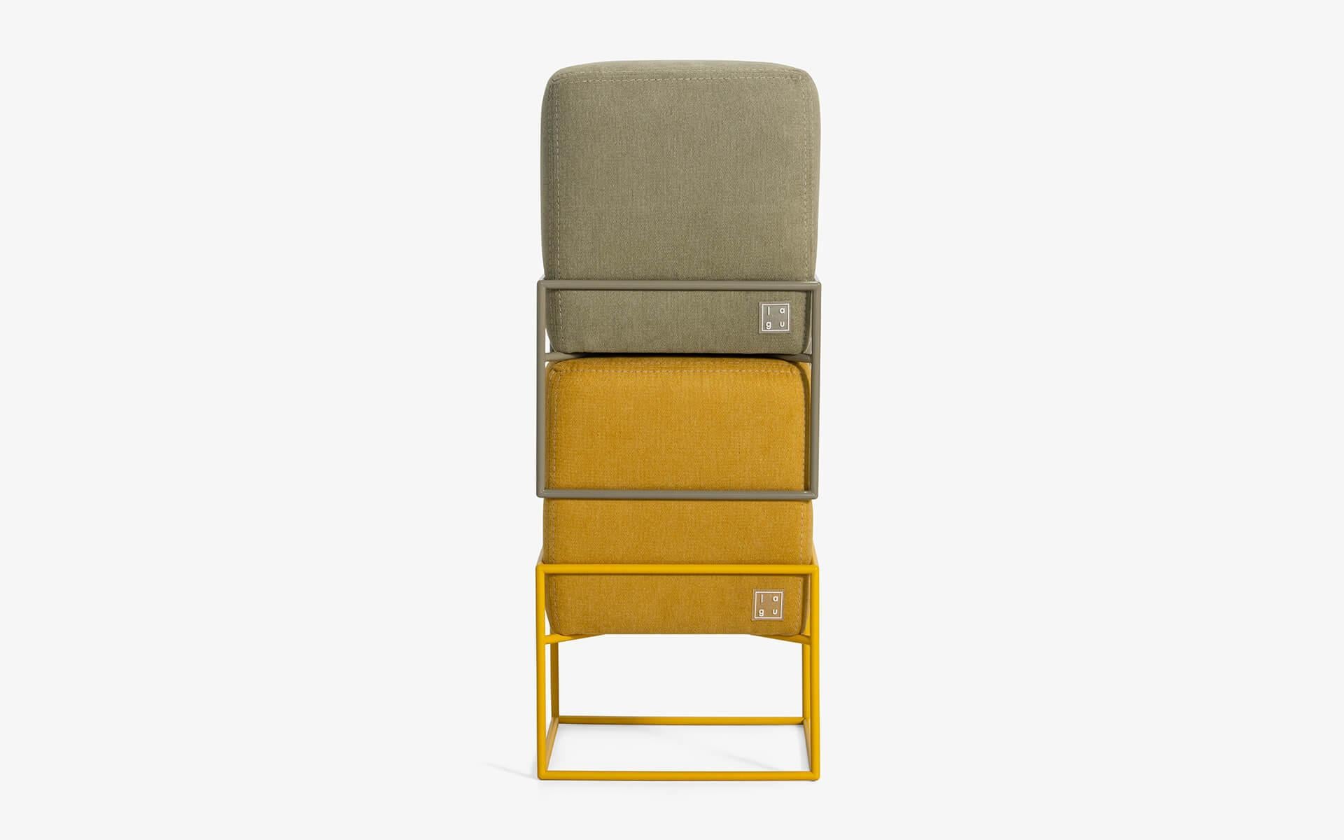 Modular Pouf Set ‘Cubo’ – Stackable Stools by Lagu (4 pcs) In New Condition For Sale In İSTANBUL, TR