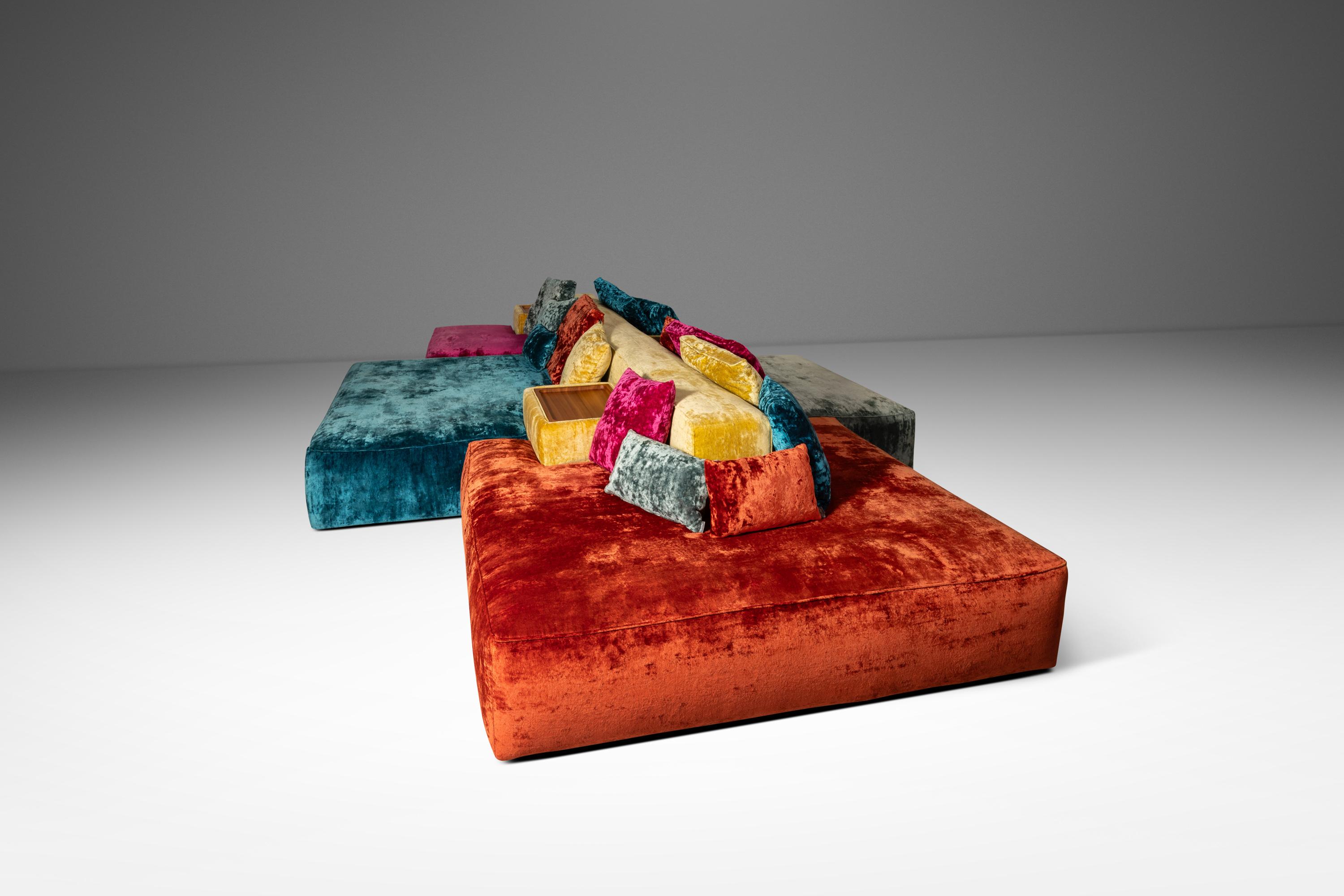 Sofá / Seccional Modular Rainbow de doble cara de Vibieffe, Italia, c. 2000s en Bueno estado para la venta en Deland, FL