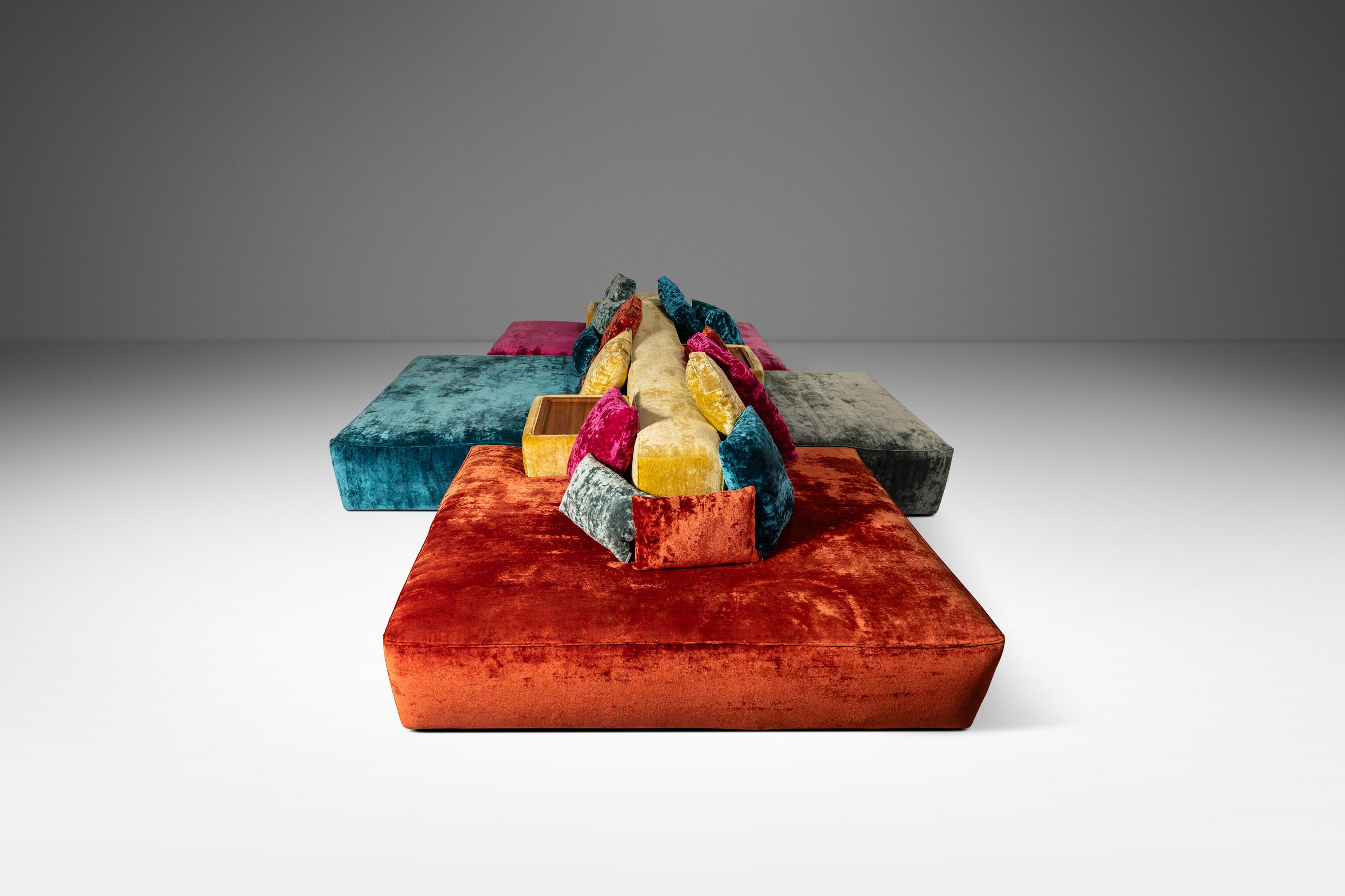 Sofá / Seccional Modular Rainbow de doble cara de Vibieffe, Italia, c. 2000s Siglo XXI y contemporáneo en venta
