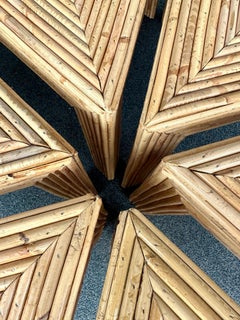 Modular Rattan Tables by Vivai Del Sud. Italy, 1970s