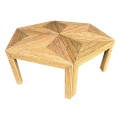 Modular Rattan Tables by Vivai Del Sud. Italy, 1970s