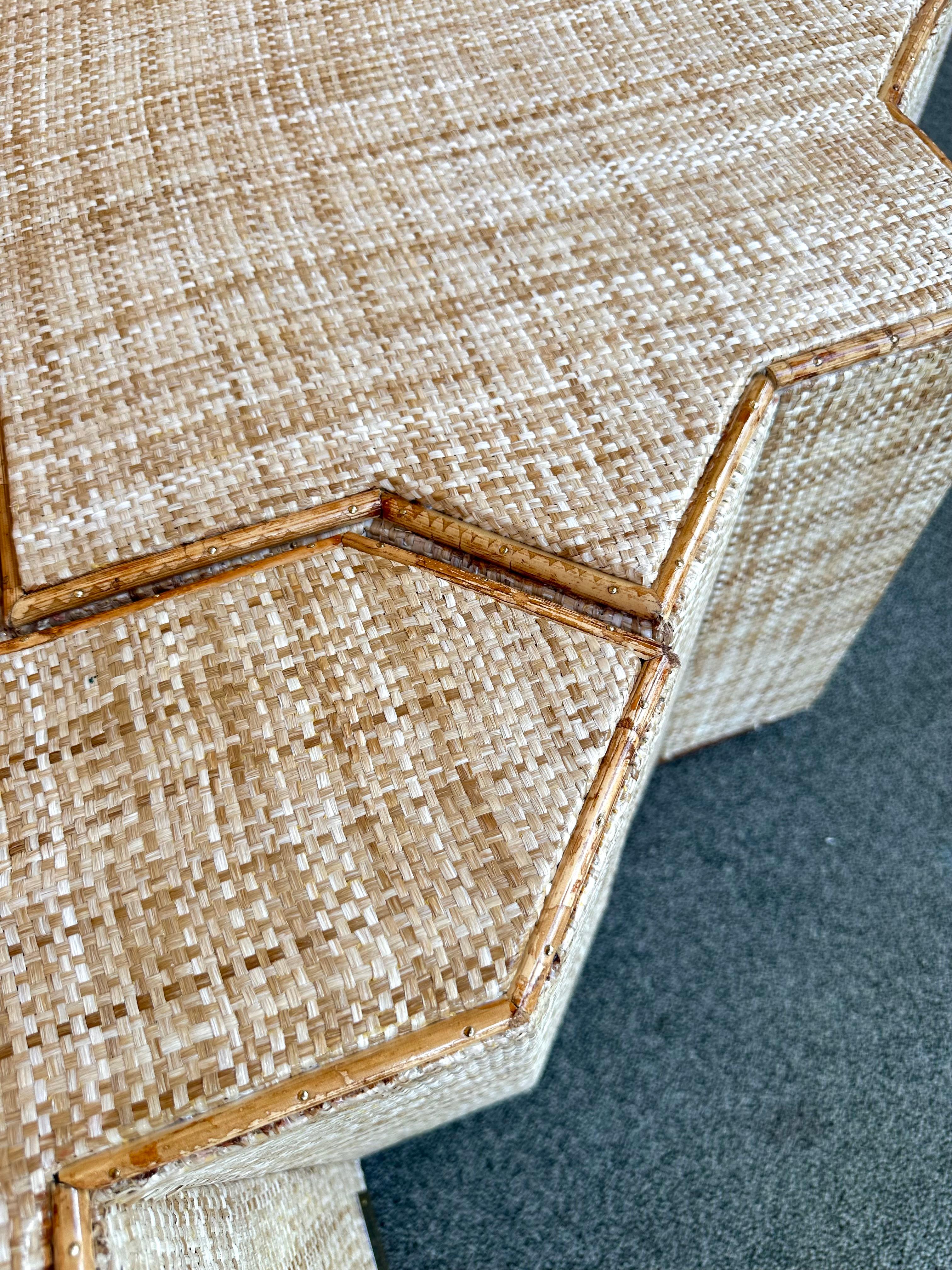 Italian Modular Rattan Tables 