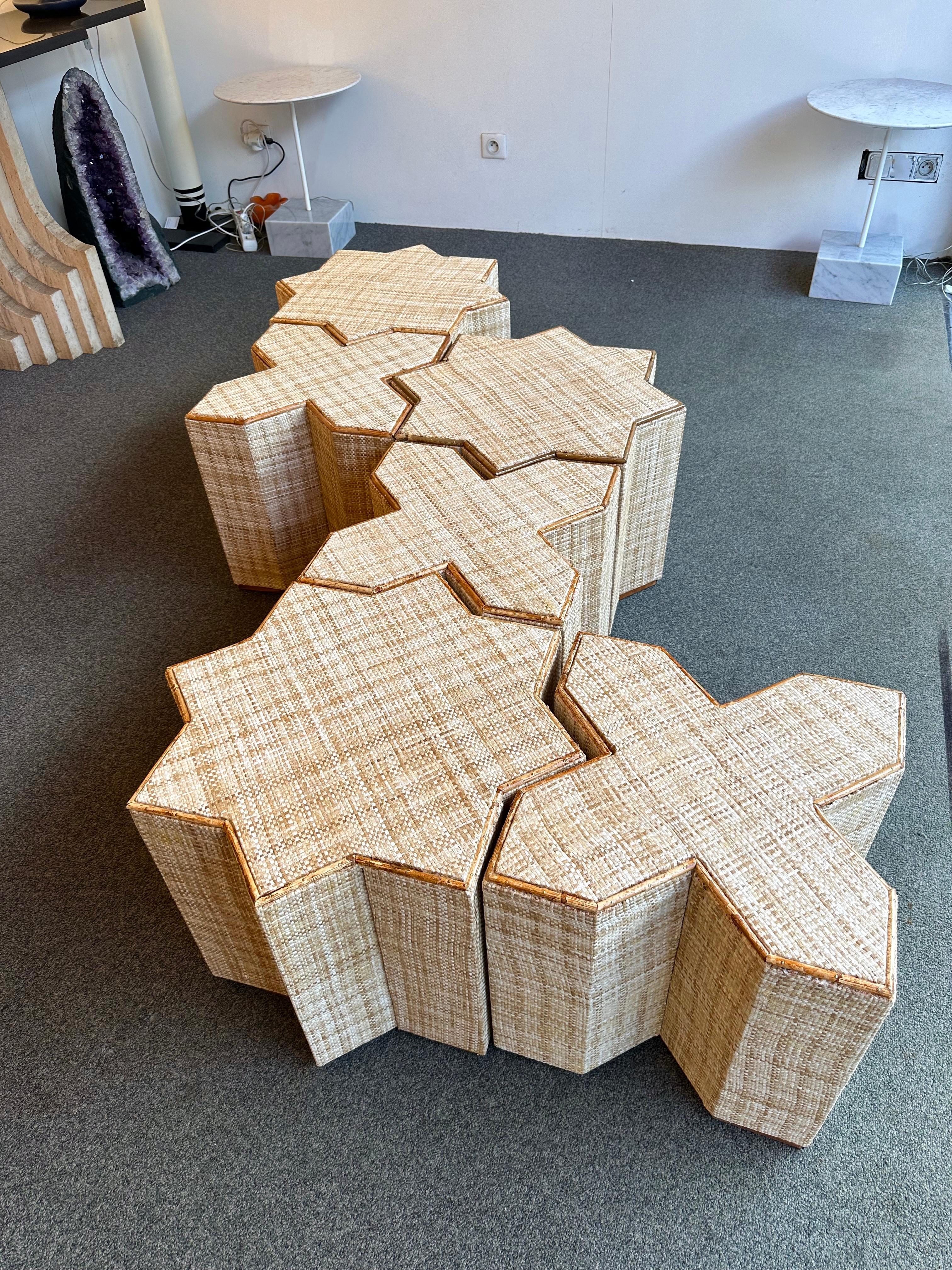 Modular Rattan Tables 