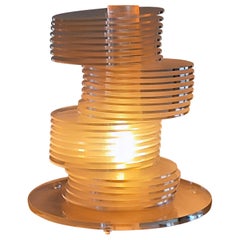 Lampe de table modulaire en altuglas Sandro Petti pour Maison Jansen - Italie - 1970