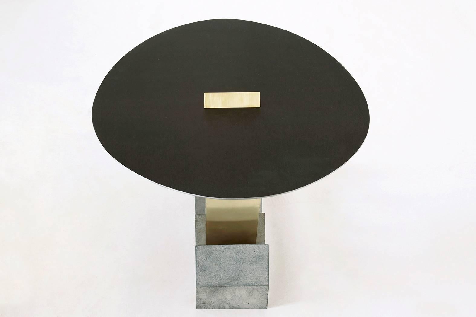 Modular sculptural coffee table N.I, Rooms
Dimensions: L 80, W 69cm, H 53cm
Materials: Brass/Metal/Stone/Store

Modular coffee table I

Radical in its form, “Rooms” modular coffee table N1 is made with the basic materials such as brass, metal