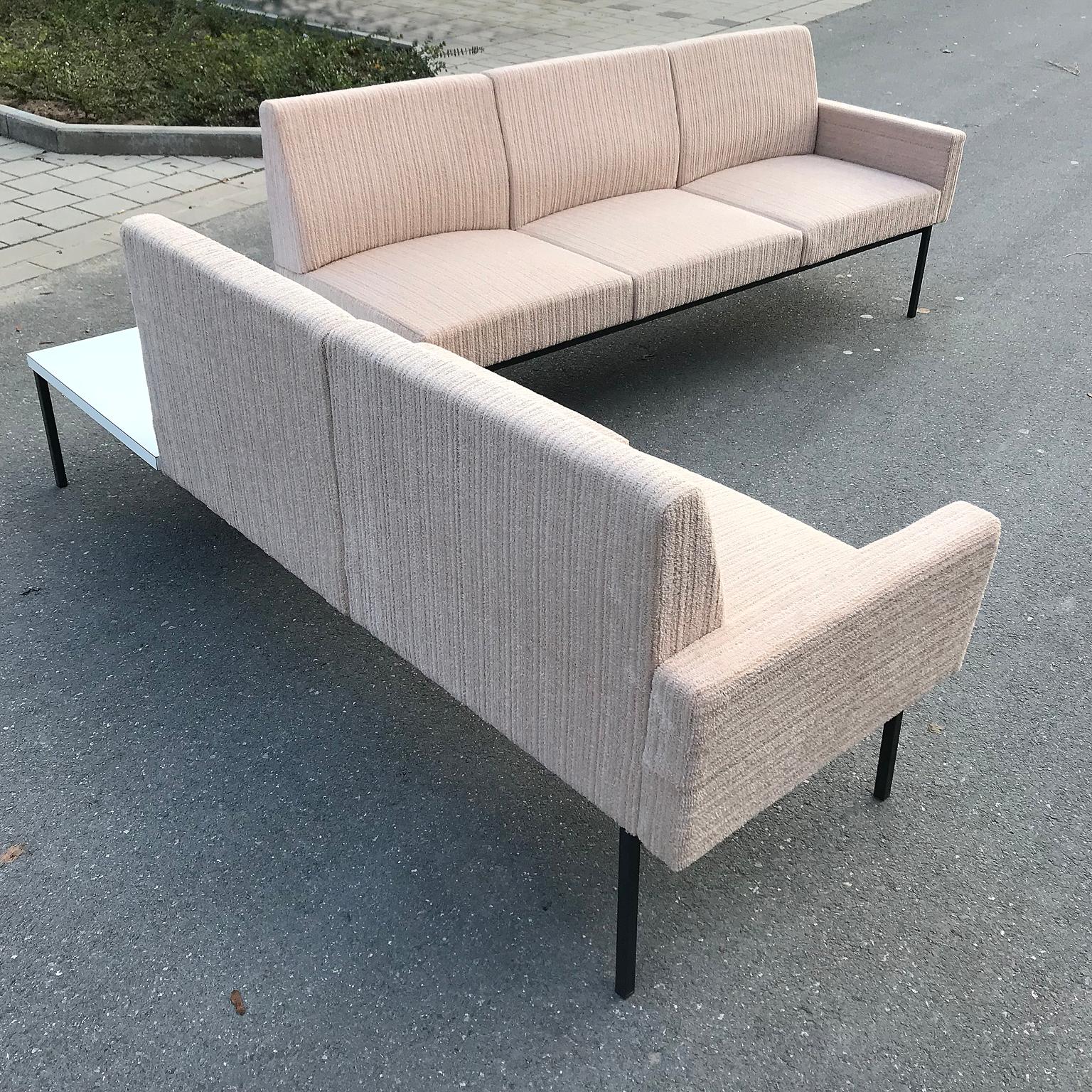 Modular Seating Group from Thonet, 1960s, Seating Elements, Lobby Sofa Beige For Sale 3