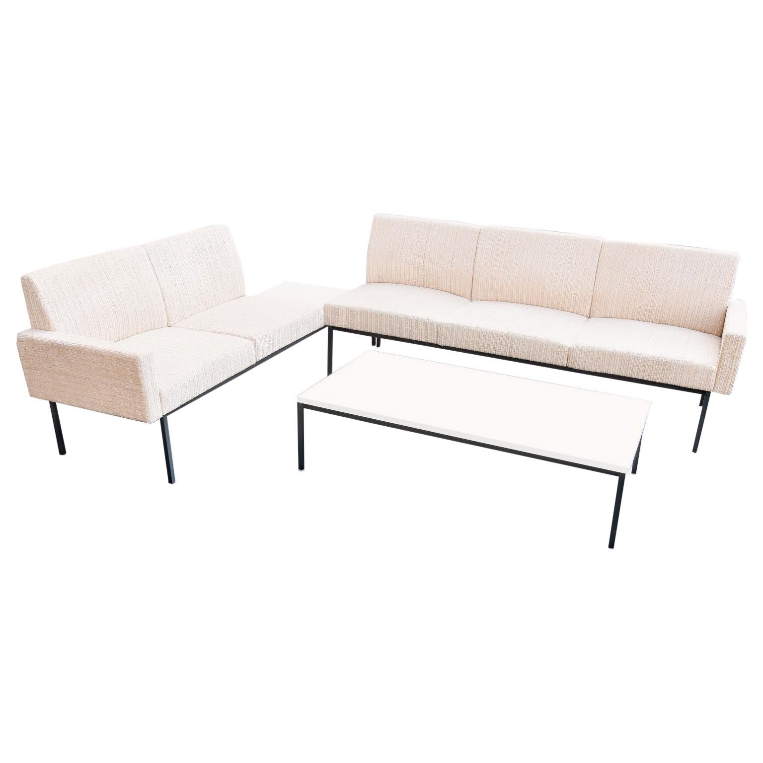 Modular Seating Group from Thonet, 1960s, Seating Elements, Lobby Sofa Beige For Sale