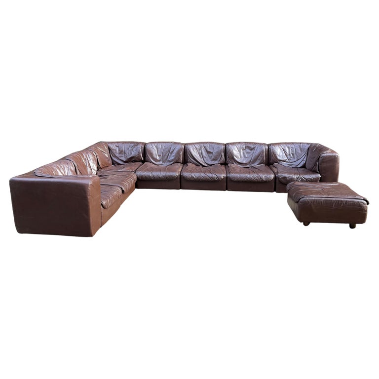 Modular Sectional Dark Brown Leather, Modular Leather Sofa Sectional