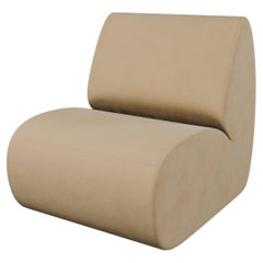 Modular sectional Hanabira T1 Beige Velvet fabric handcrafted by Murmurio