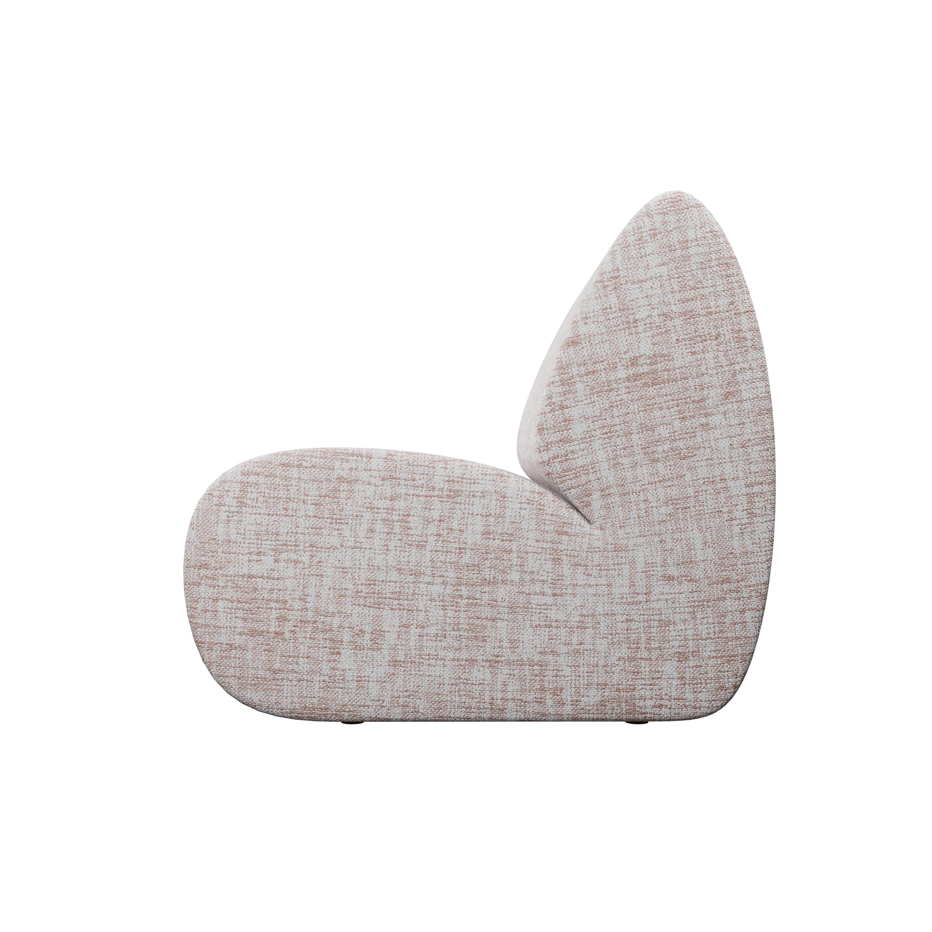Seccional modular Hanabira T1 tejido liso coral hecho a mano por Murmurio Moderno orgánico en venta