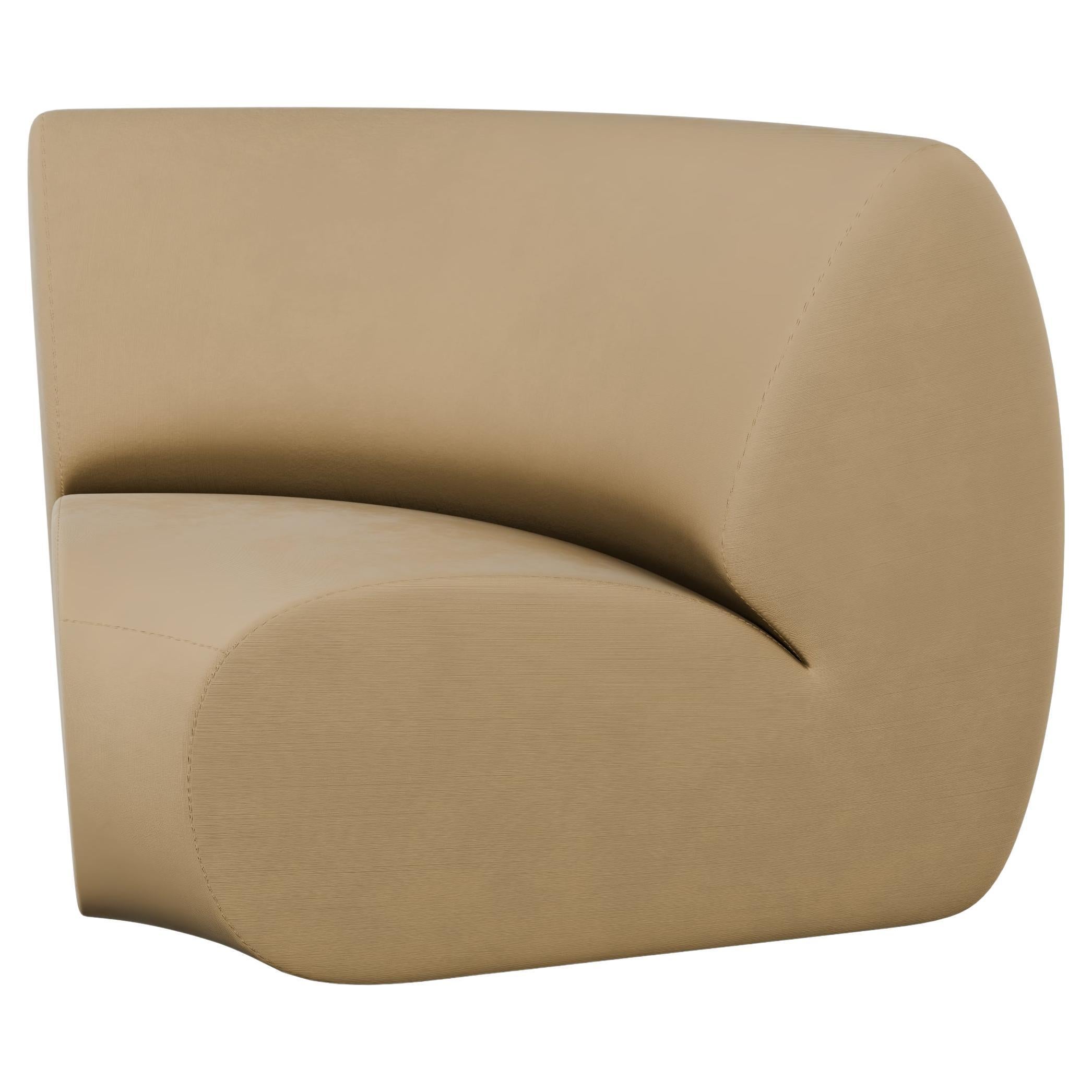 Sectionnel modulaire Hanabira T2 en tissu beige fabriqué à la main par Murmurio en vente