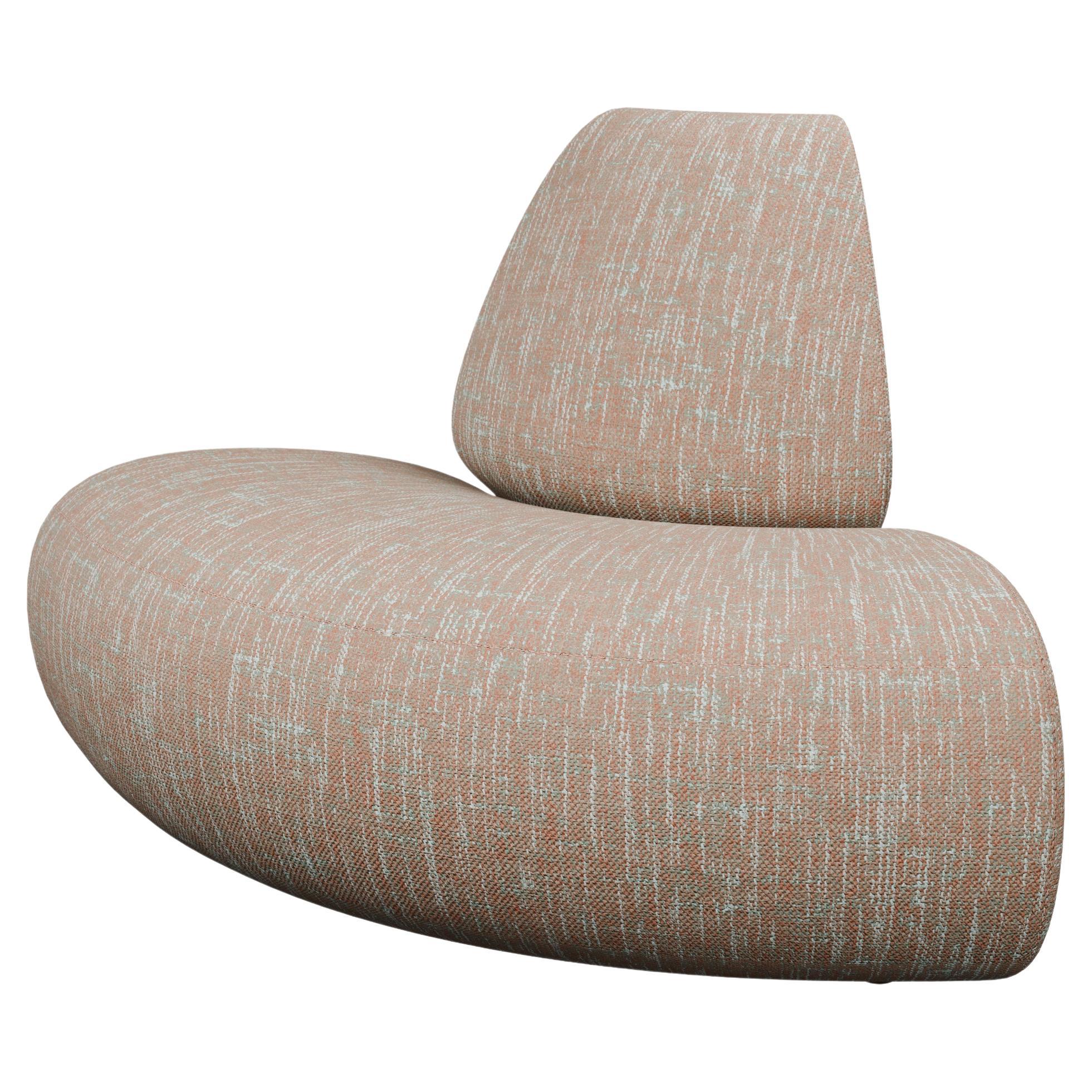 Seccional modular Hanabira T2 tejido liso coral hecho a mano por Murmurio