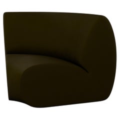 Modular sectional Hanabira T2 Moss Green Velvet fabric handcrafted by Murmurio