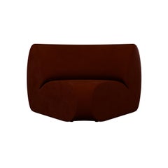 Modulares Sektional Hanabira T2 Terra Cota Samtstoff handgefertigt von Murmurio