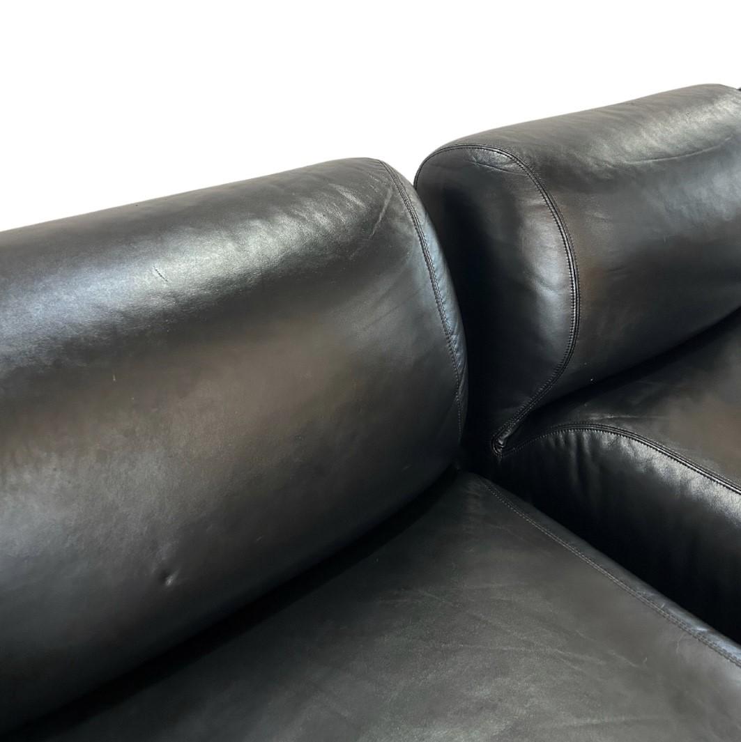 Modular Sectional Leather Sofas By James Hill & Co.  In Good Condition For Sale In Los Angeles, CA