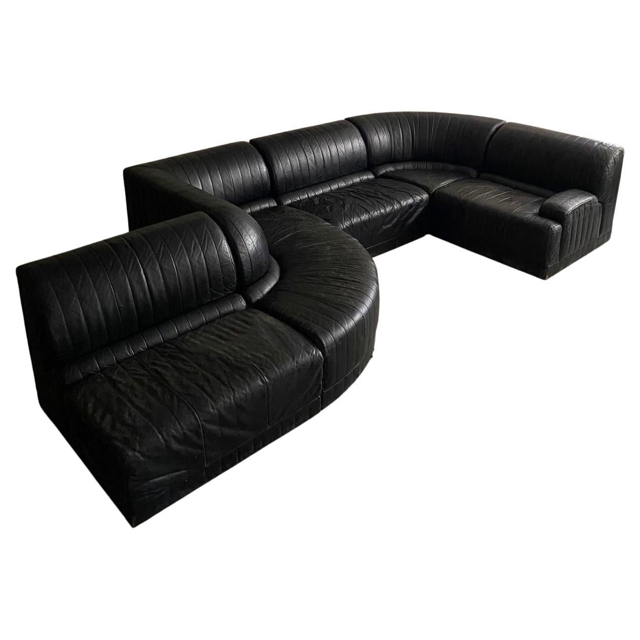 Modular Serpentine Sofa by Roche Bobois, 1983