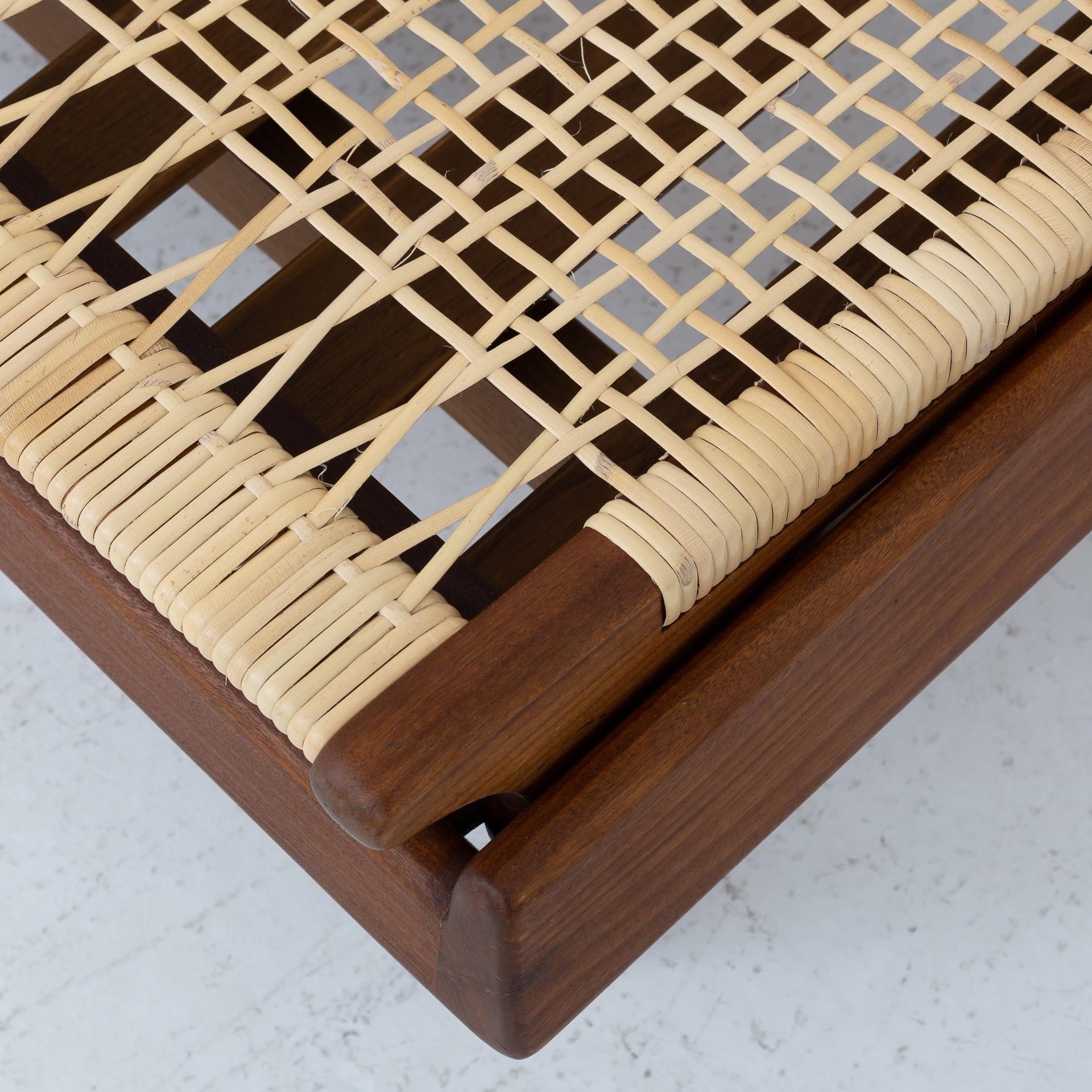 Danish Modular Set in teak and new cane by Hans Olsen