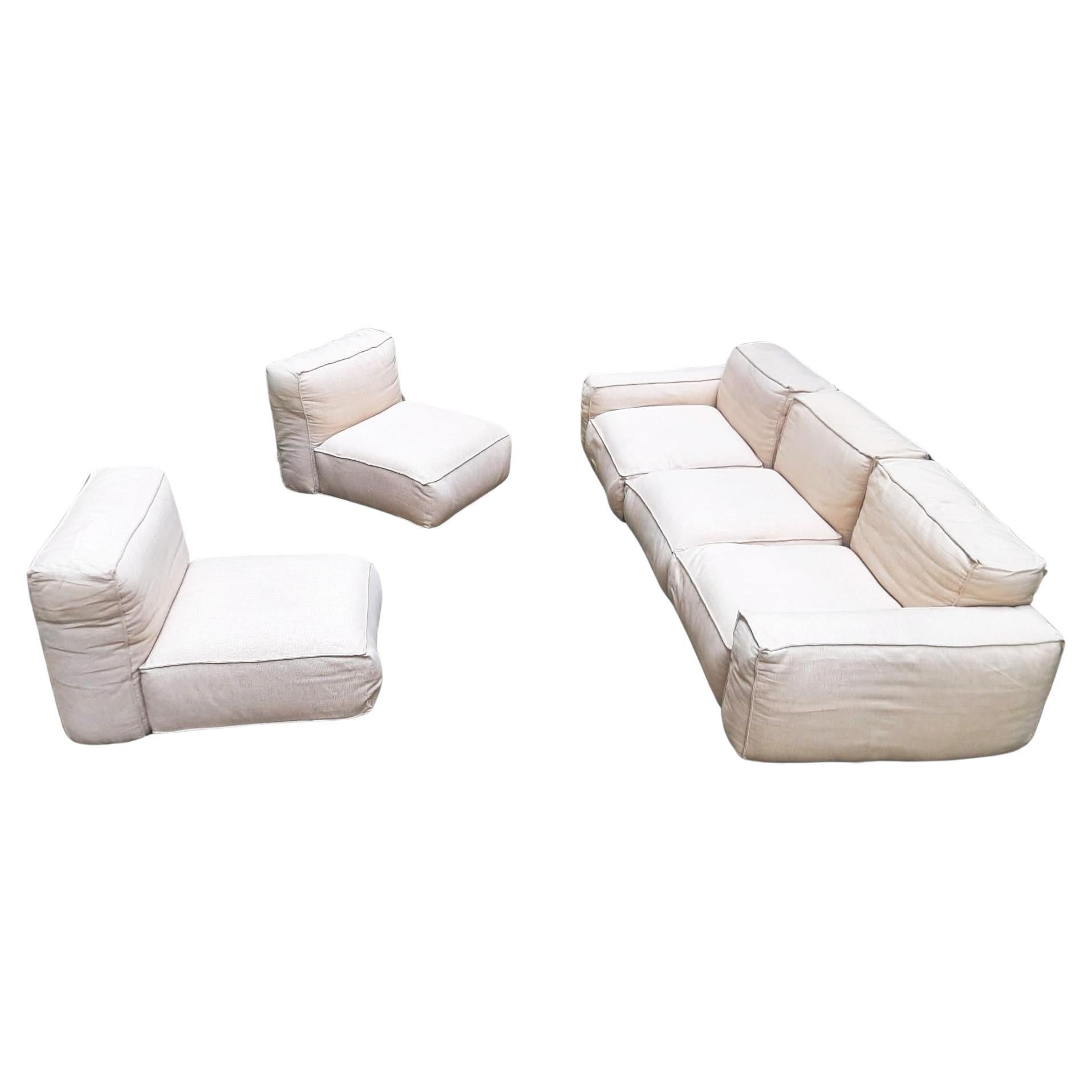 Modular set of 5 Marechiara chairs by Mario Marenco for Arflex For Sale