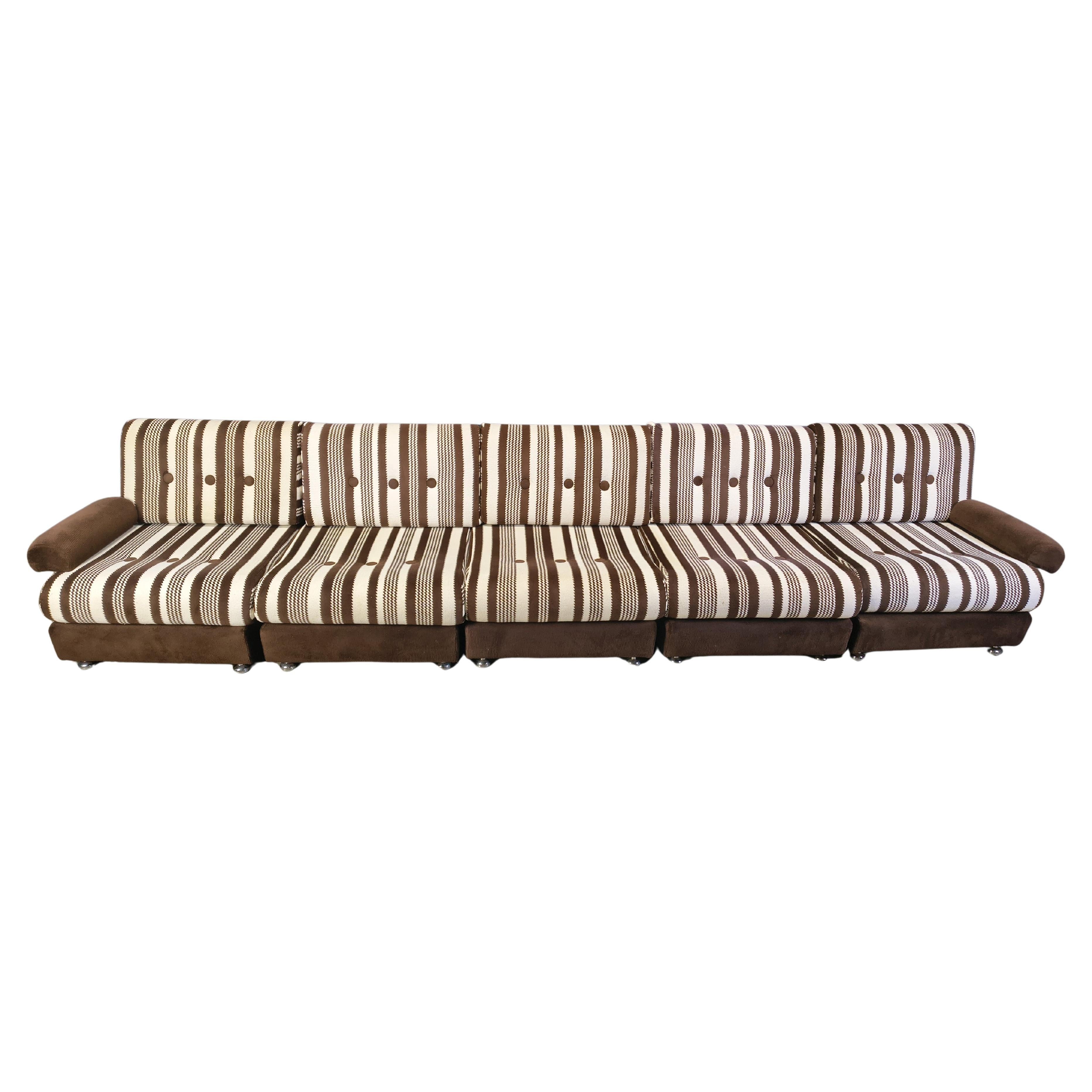 Modular seventies sofa set with 5 elements, Germany For Sale