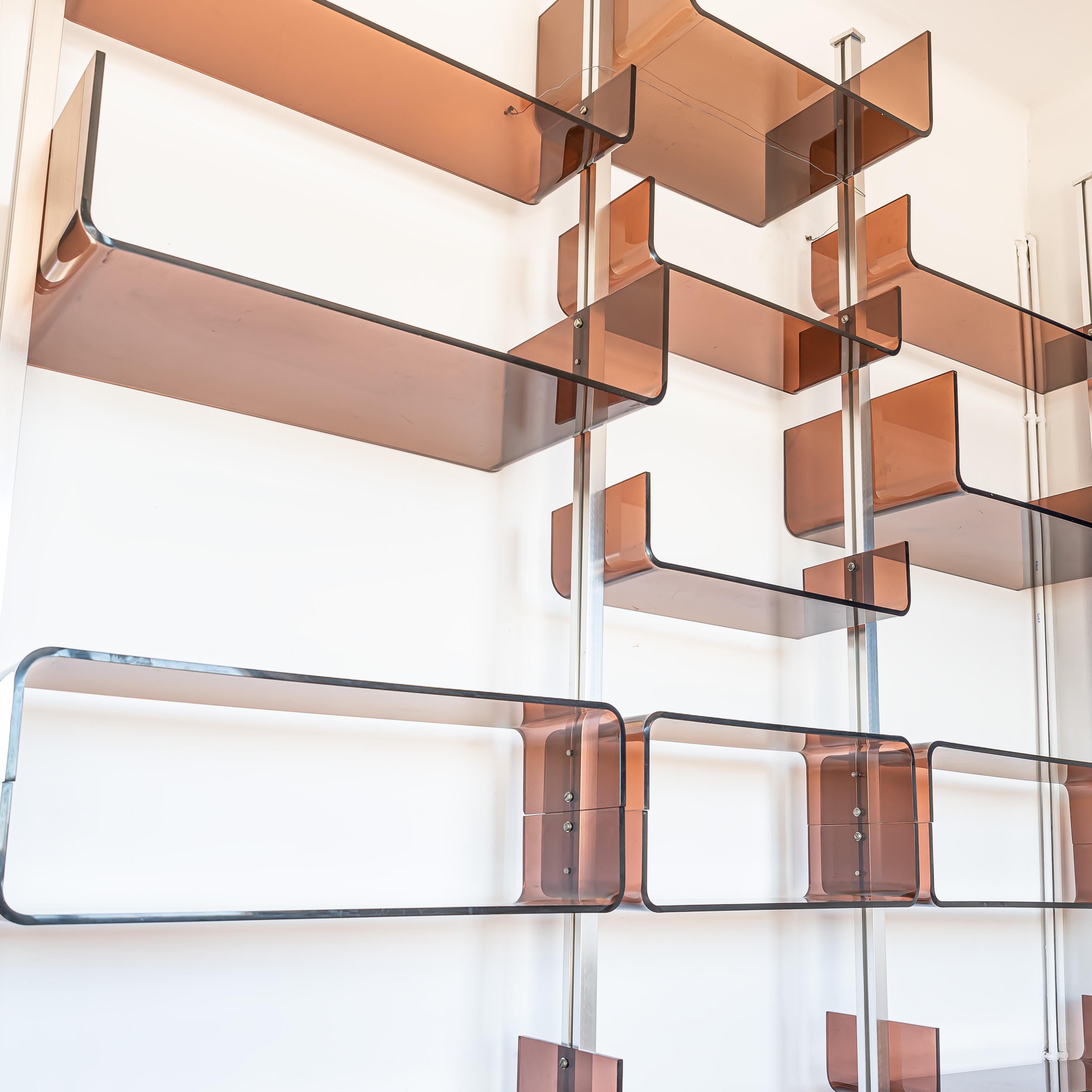 Aluminum Modular Shelving System by Michel Ducaroy for Roche Bobois 1970s