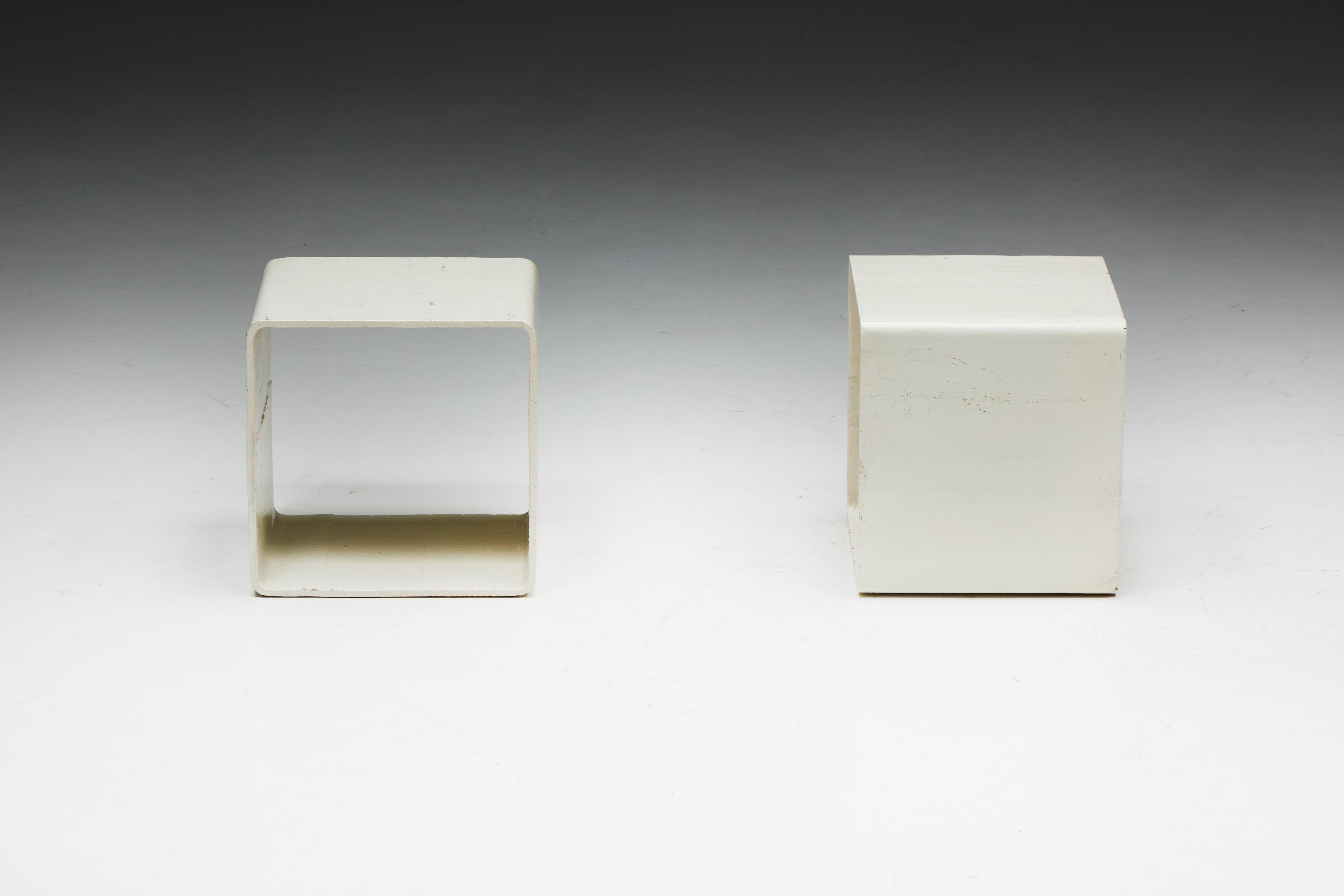 Modular Side Tables by Willy Guhl for Eternit AG, Switzerland, 1954 For Sale 4