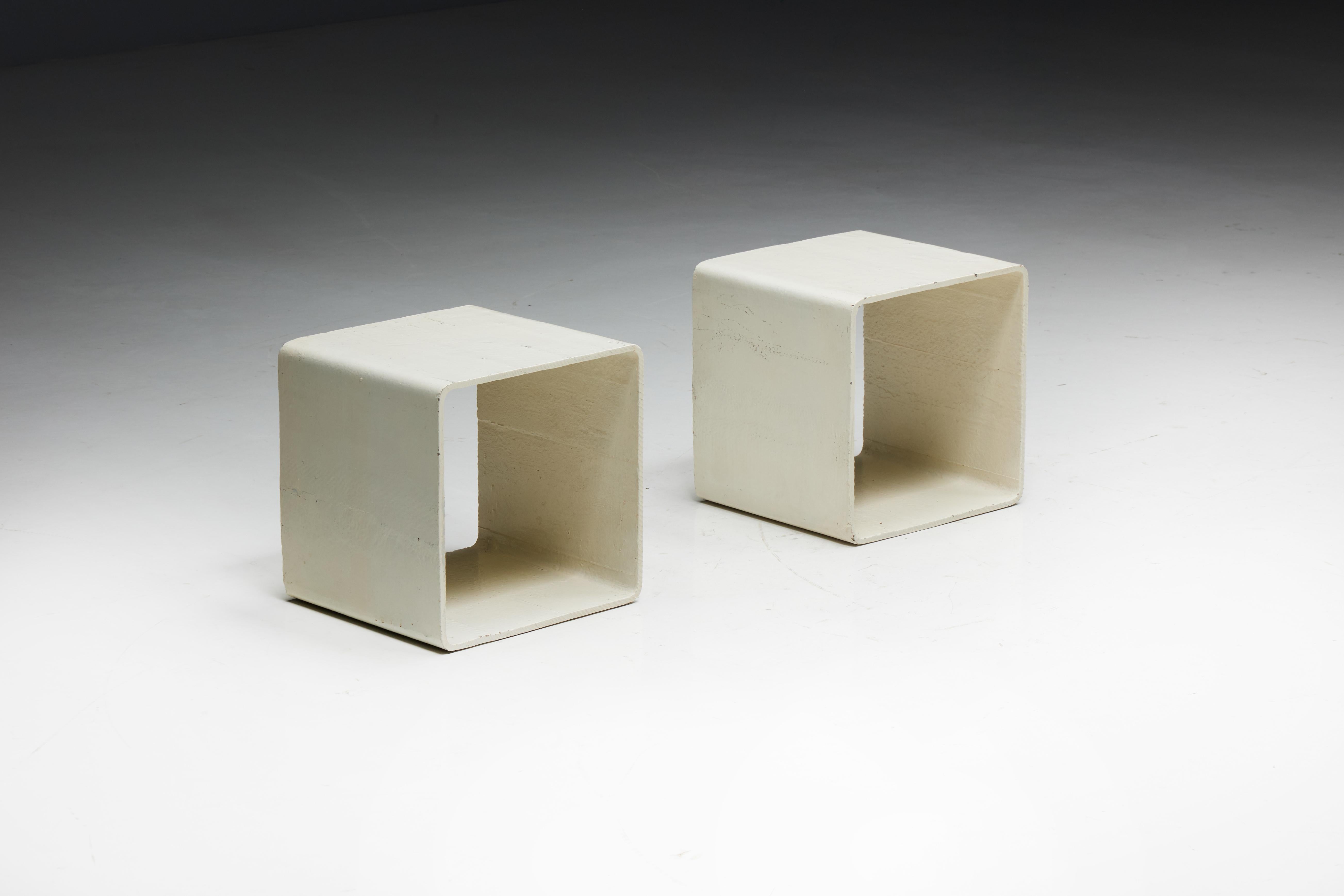 Modular Side Tables by Willy Guhl for Eternit AG, Switzerland, 1954 For Sale 6